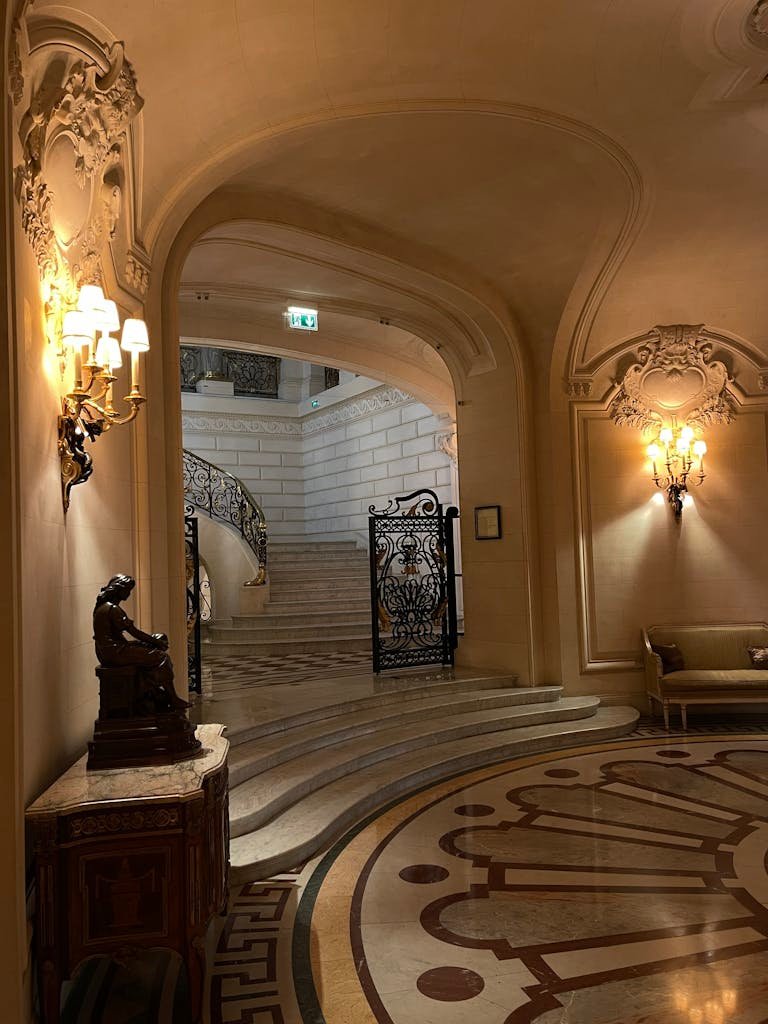 Shangri La Hotel Interior in Paris, France