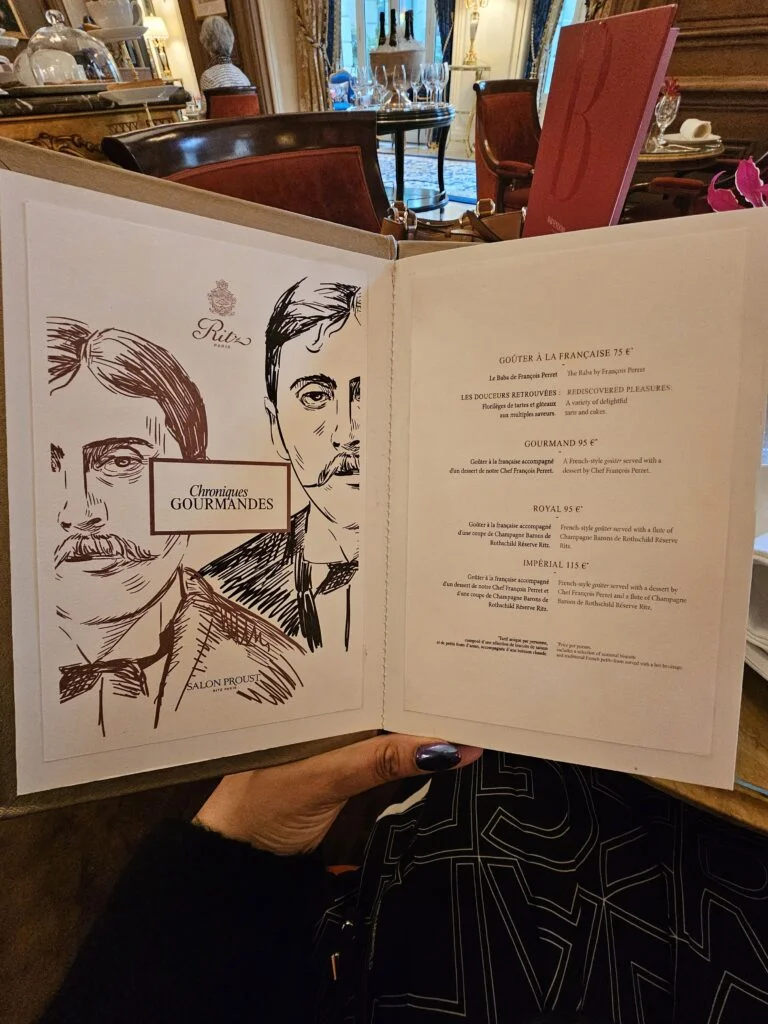 tea time ritz, menu du salon proust, tea time ritz avis, goûter au ritz prix