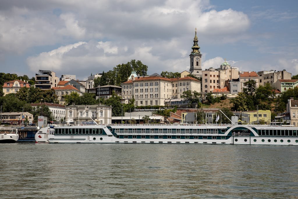 View of the Belgrade Old Town from the River, Serbia