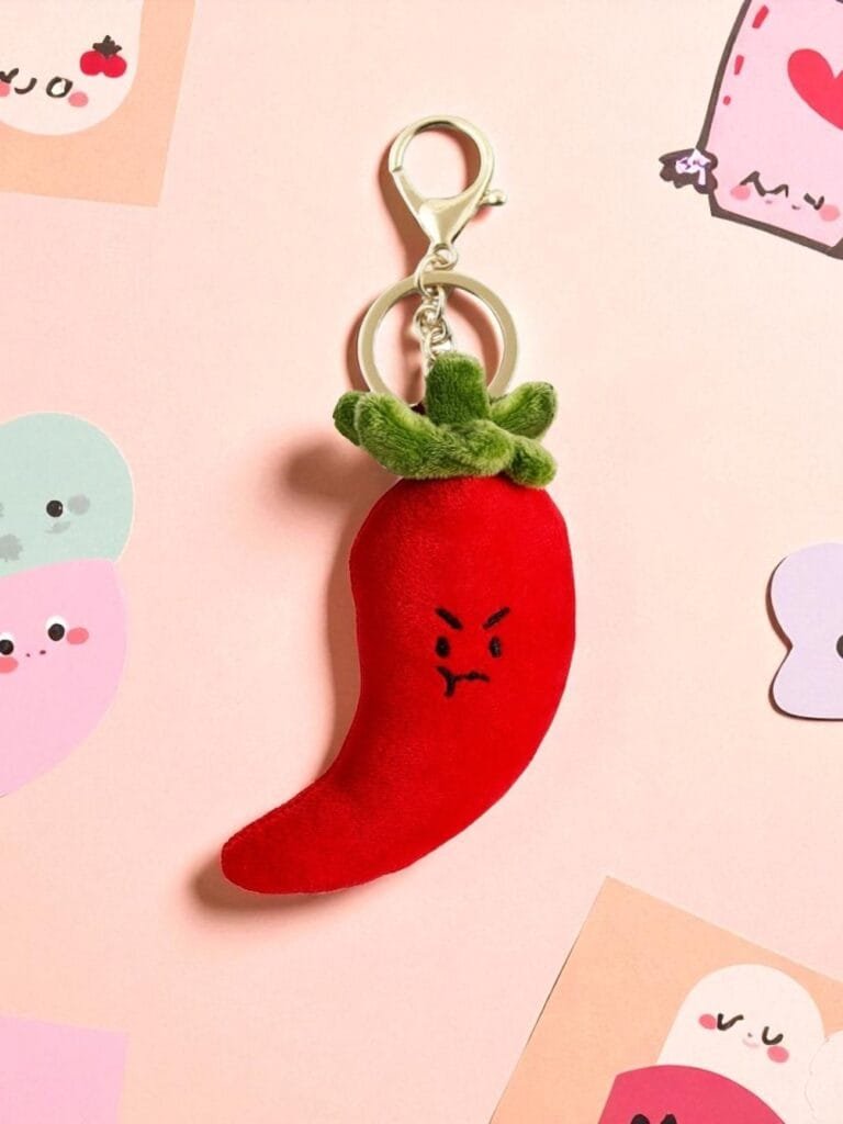 porte clé de sac piment mignon