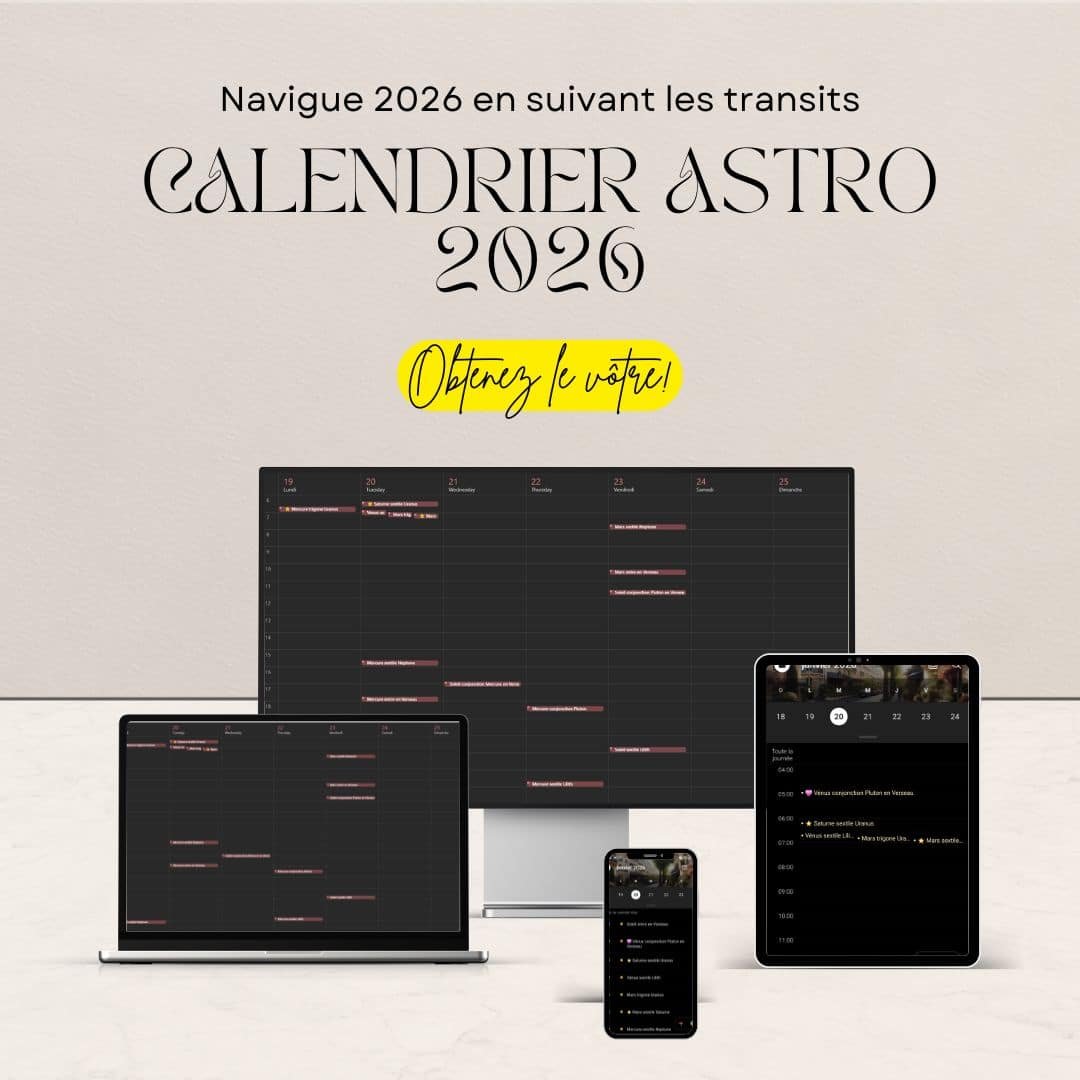 Calendrier astro digital 2026