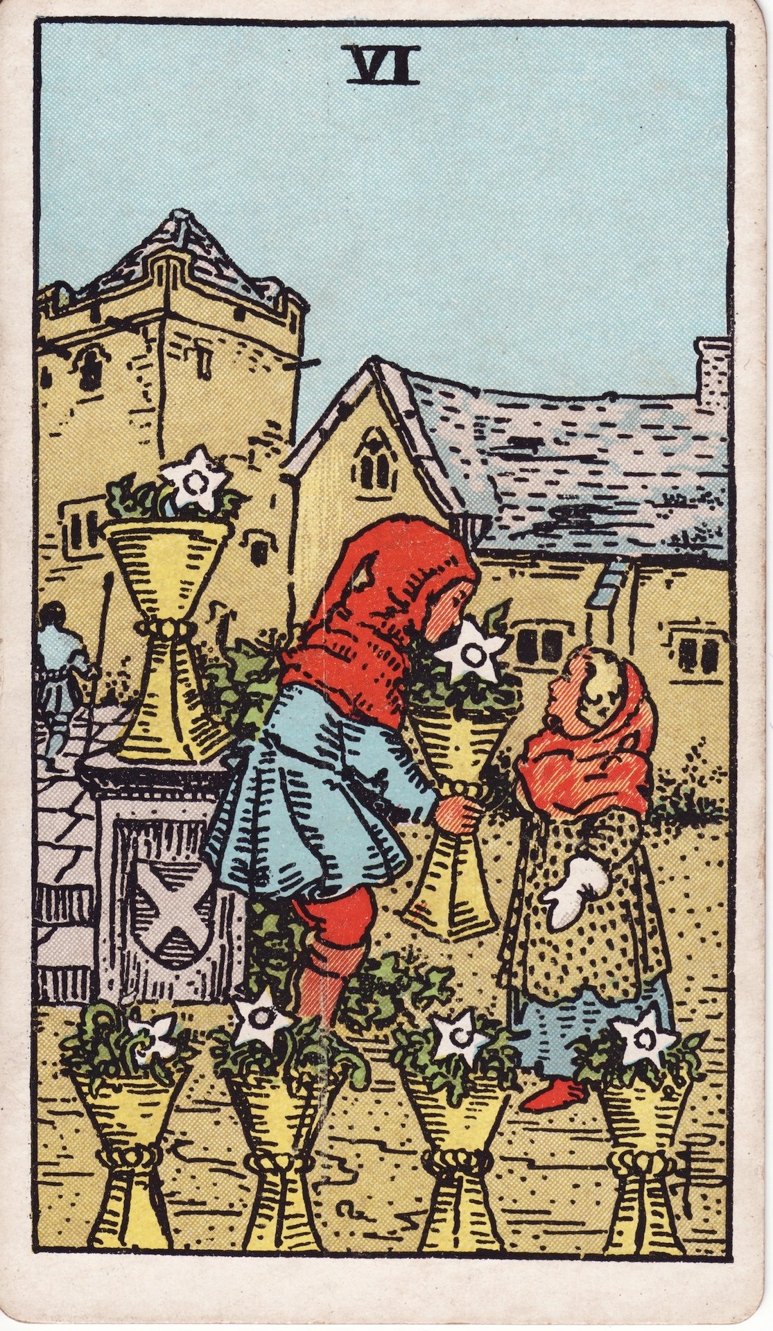 6 de Coupes — carte du tarot associée à la Pleine Lune en Scorpion